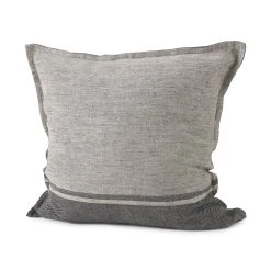 Top 10 👏 Mercana Zadie 14L X 26W Light Gray And Dark Gray Fabric Color Blocked Decorative Pillow Cover ✔️ -Mercana Shop Zadie 14L x 26W Light Gray and Dark Gray Fabric Color Blocked Decorative Pillow Cover 9