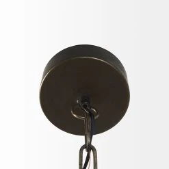 Brand new 🎁 Mercana Zaio Weathered Antique Gold Metal Caged Pendant Light - 13"W X13"D X 19"H ❤️ -Mercana Shop Zaio Weathered Antique Gold Metal Caged Pendant Light 3